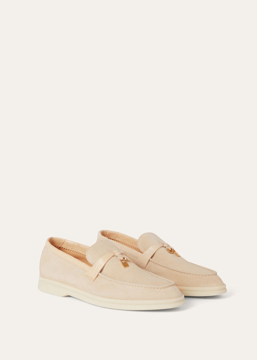 letnie charms walk loafer zamszowe light mastic