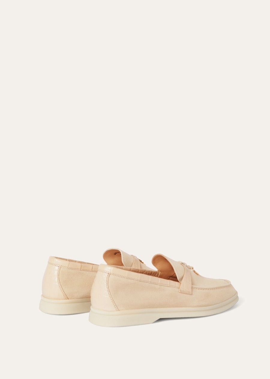 letnie charms walk loafer zamszowe light mastic