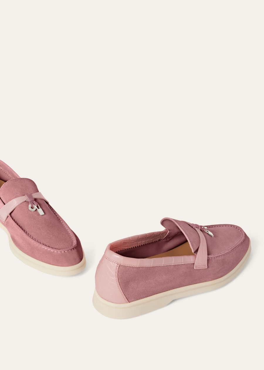 zamszowe mokasyny summer charms walk noisette rose