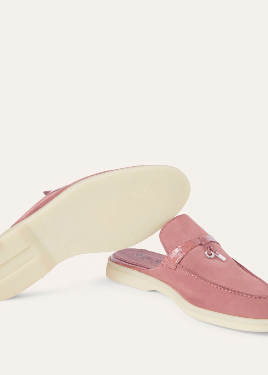 zamszowe mokasyny charms walk babouche noisette rose