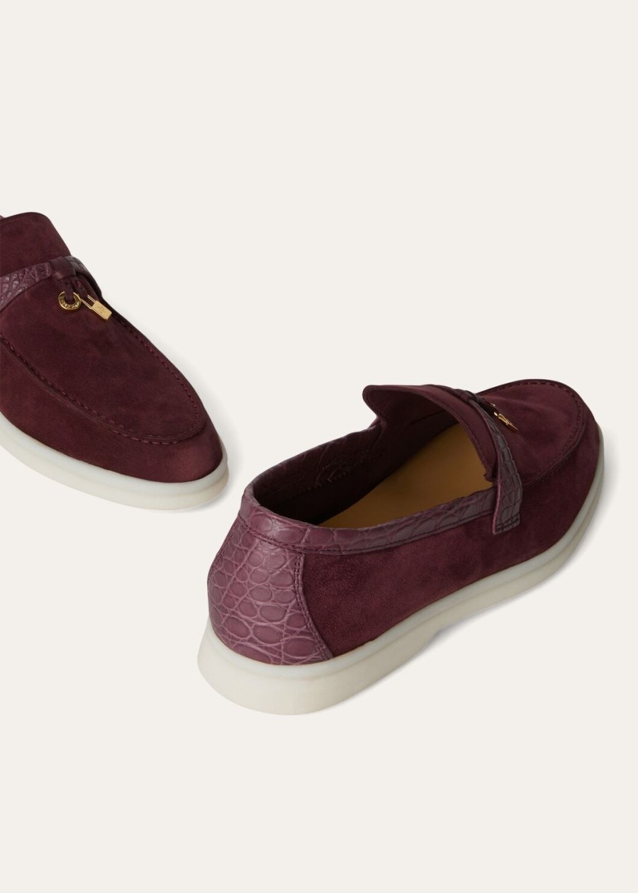 mokasyny summer charms walk loafer suede wild plum