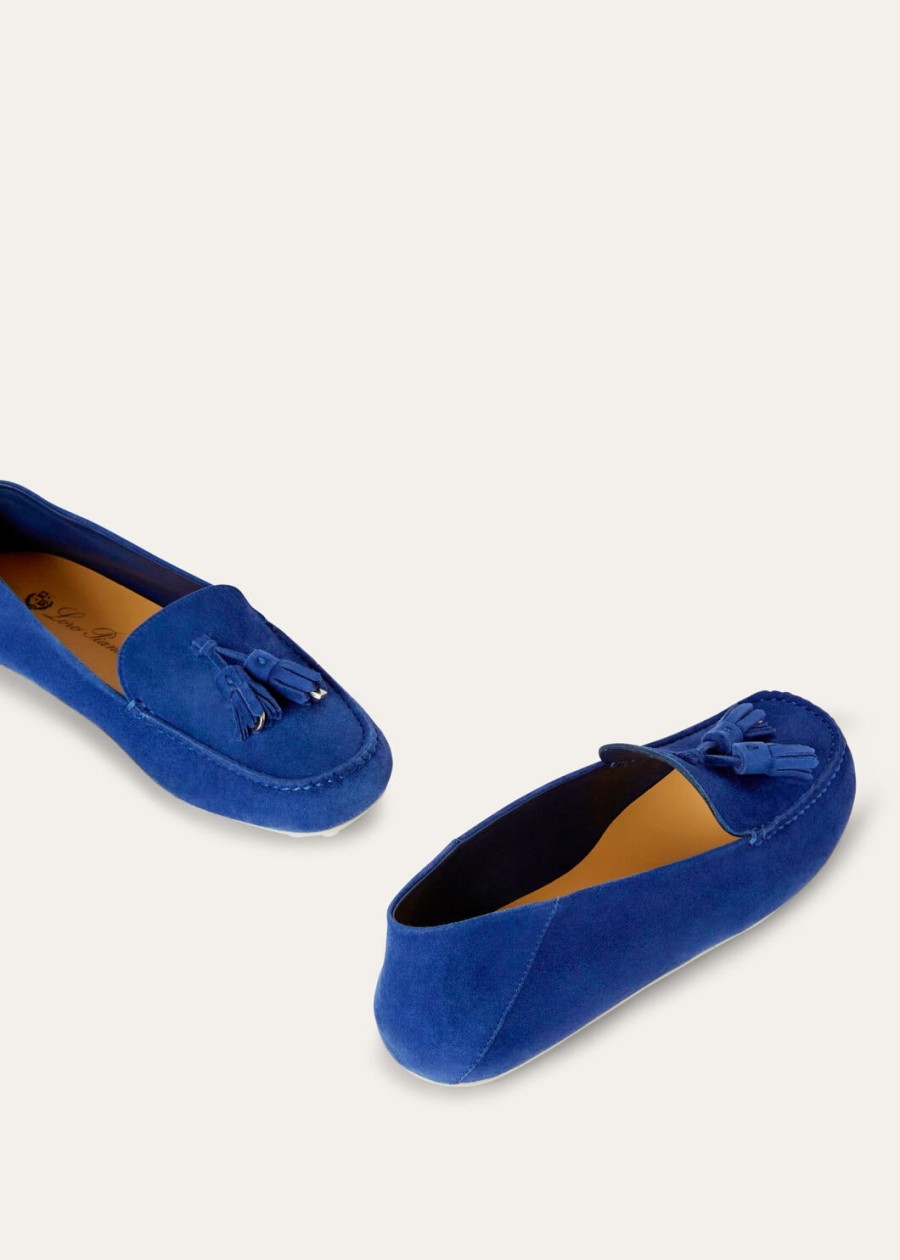 mokasyny dot sole walk zamsz kozi w kolorze fluorytu niebieskiego