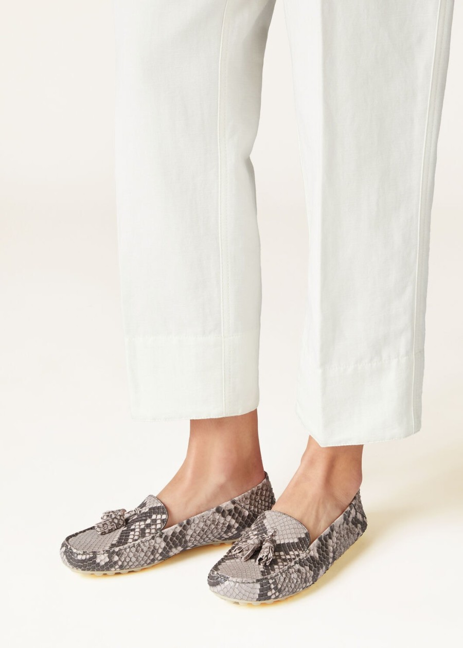 mokasyny dot sole walk w kolorze python lilac macaron leather