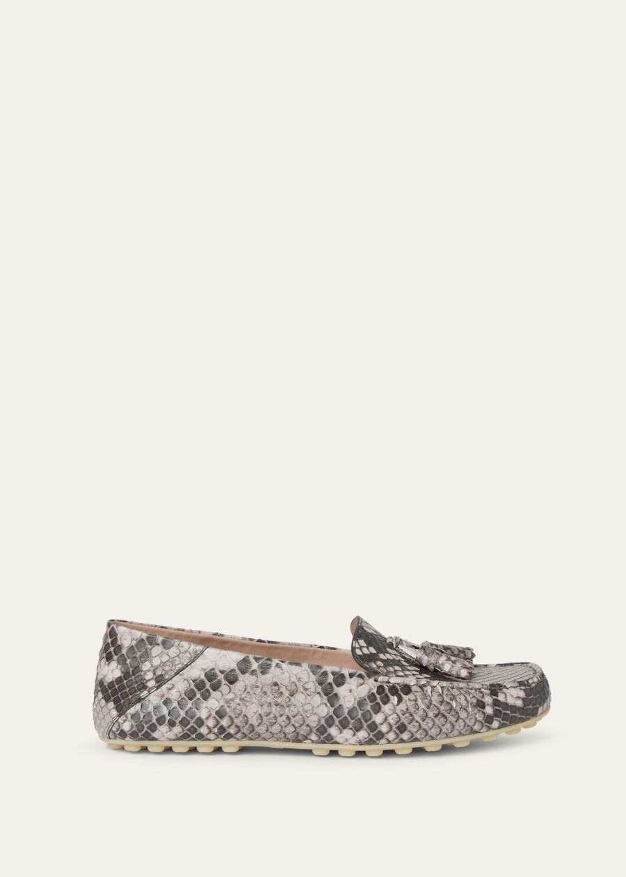mokasyny dot sole walk w kolorze python lilac macaron leather