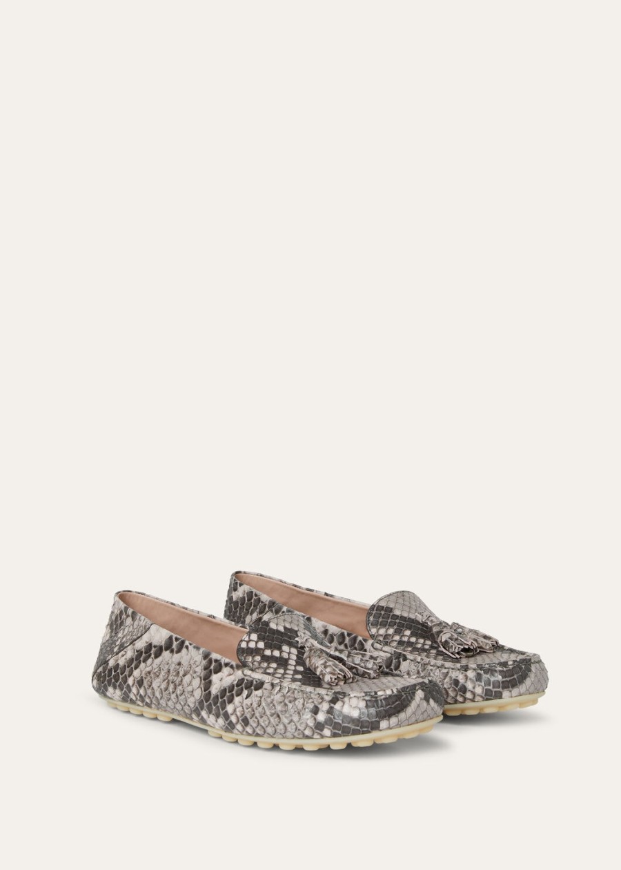 mokasyny dot sole walk w kolorze python lilac macaron leather