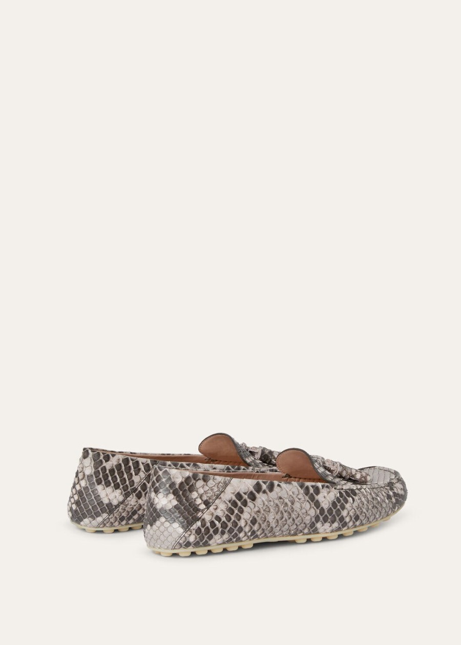 mokasyny dot sole walk w kolorze python lilac macaron leather