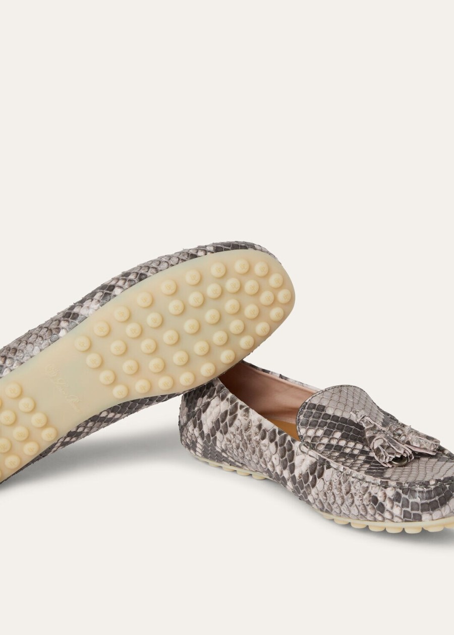 mokasyny dot sole walk w kolorze python lilac macaron leather