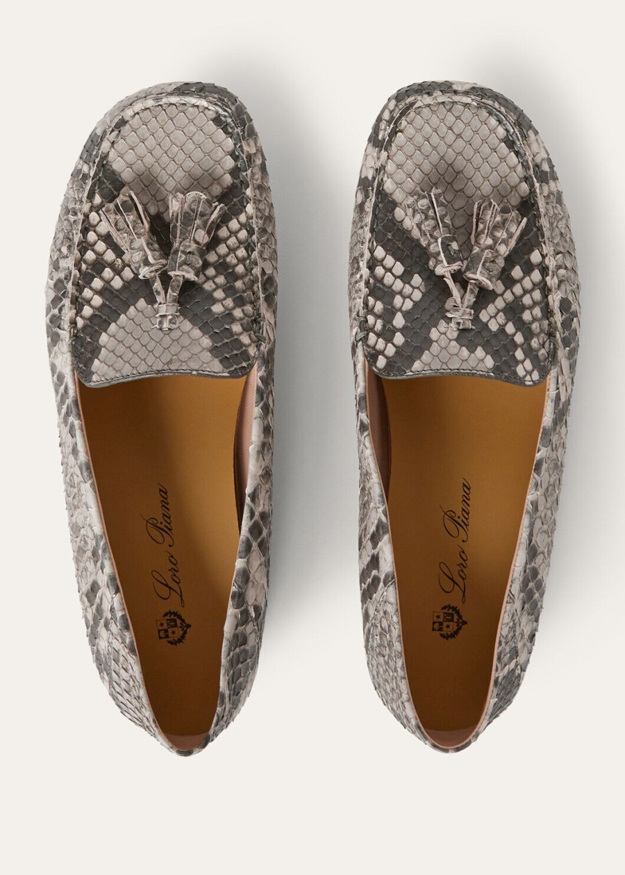 mokasyny dot sole walk w kolorze python lilac macaron leather