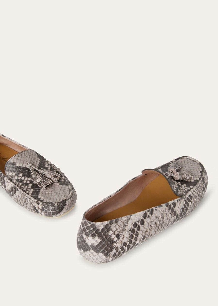 mokasyny dot sole walk w kolorze python lilac macaron leather