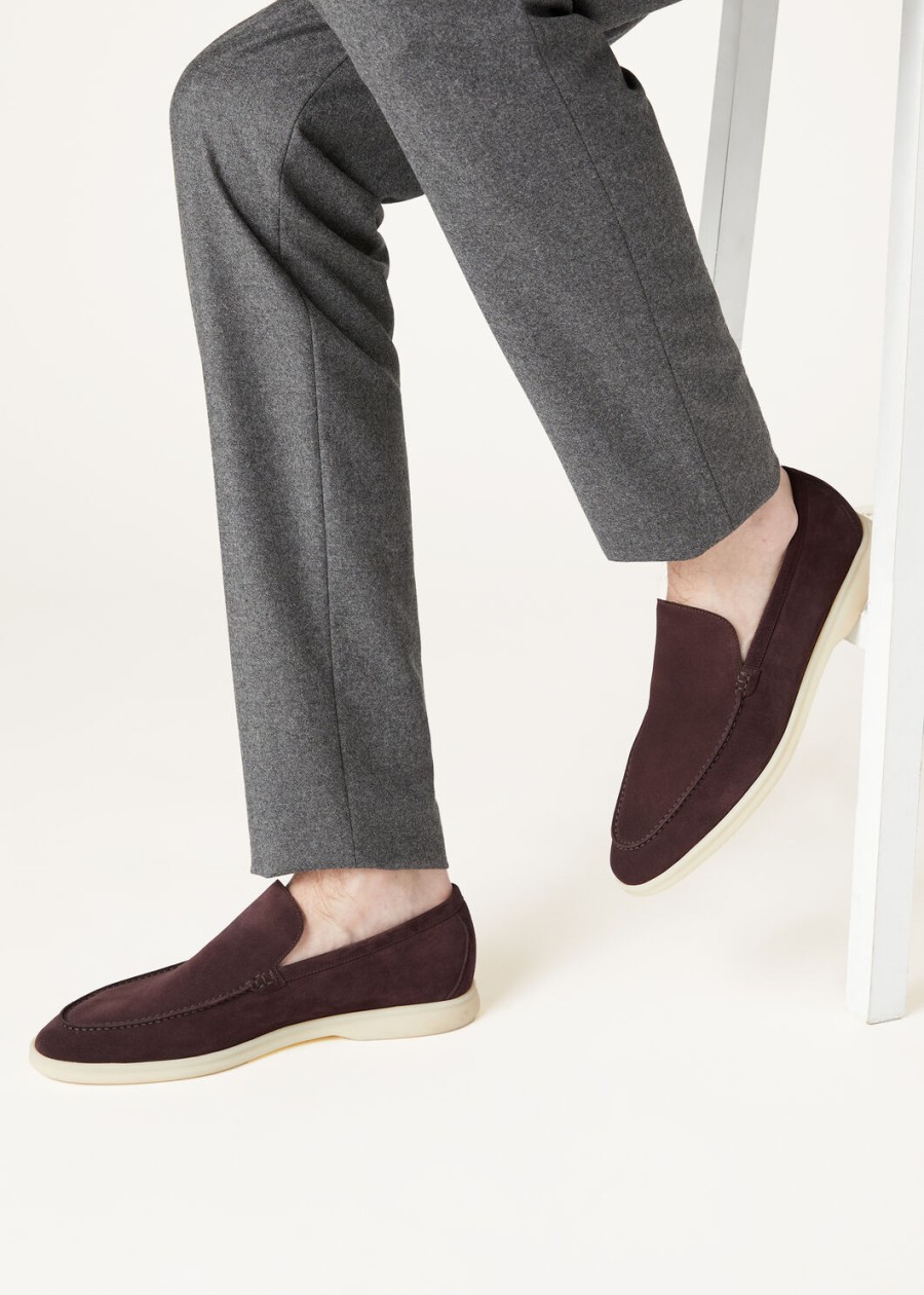 mokasyny summer walk suede amarone