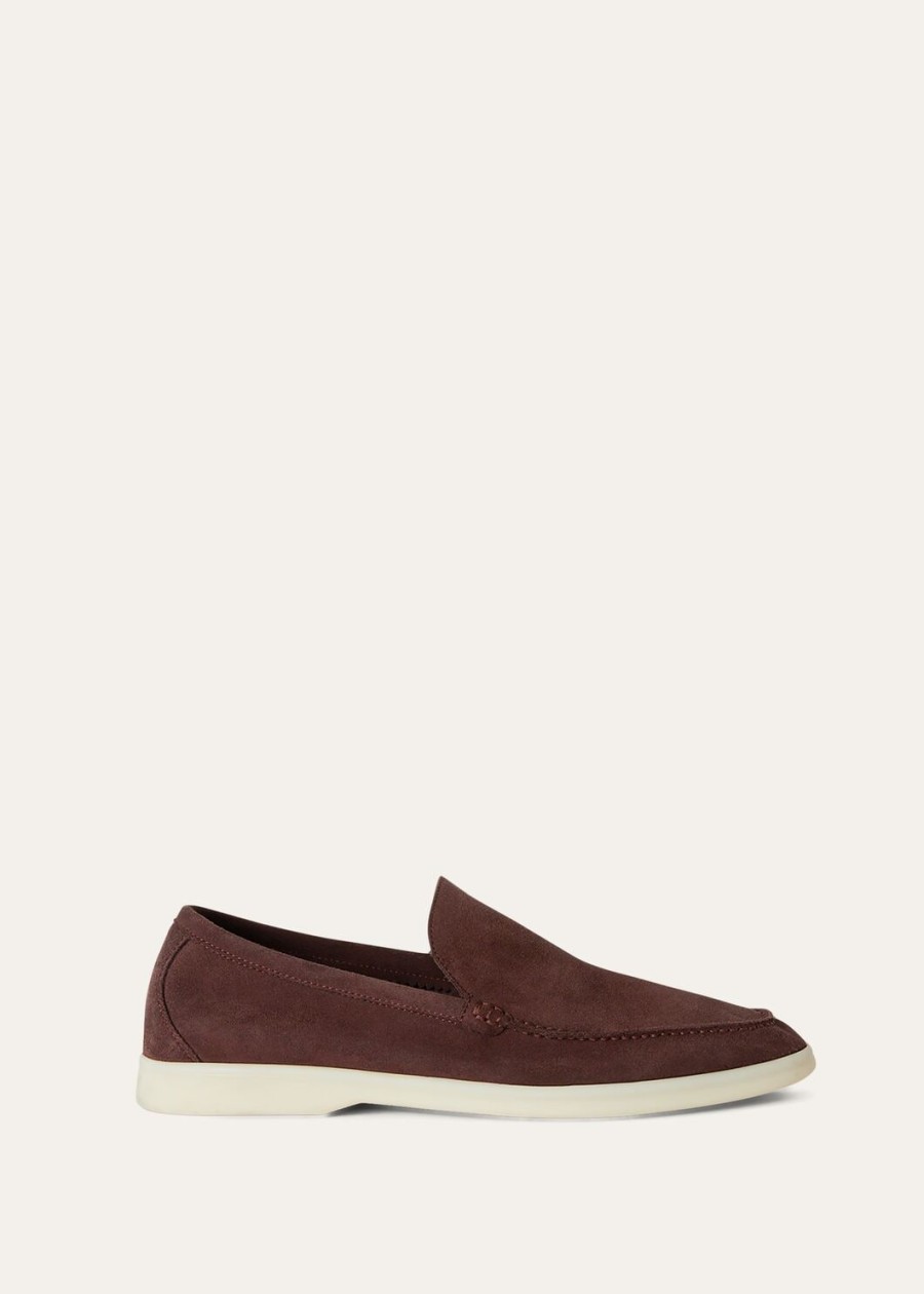 mokasyny summer walk suede black cherry