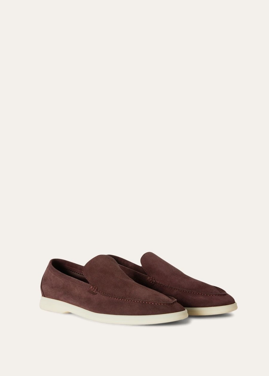 mokasyny summer walk suede black cherry