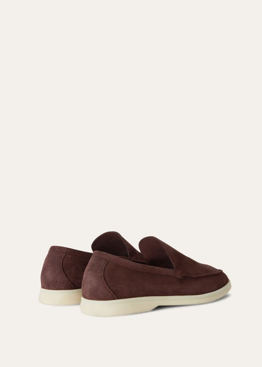 mokasyny summer walk suede black cherry