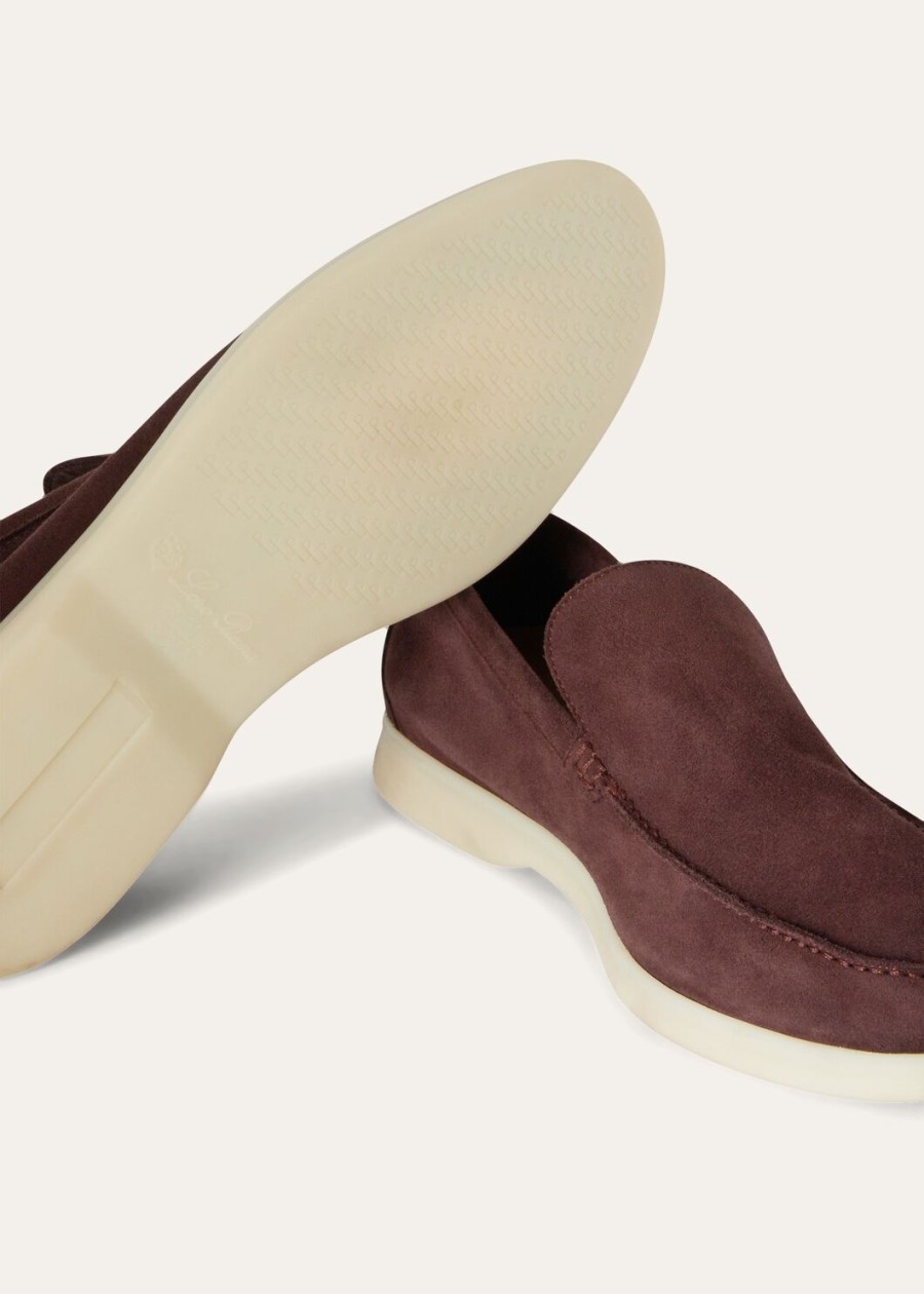 mokasyny summer walk suede black cherry