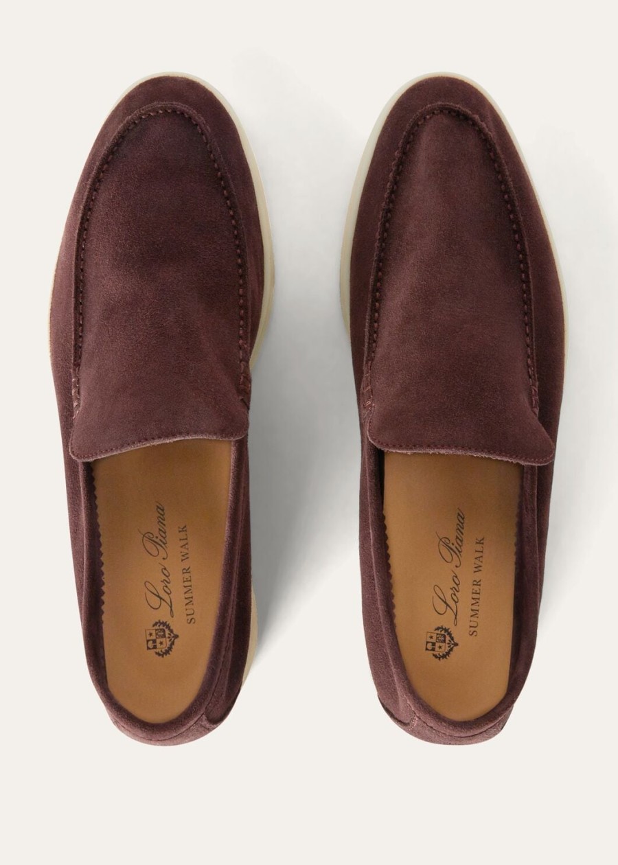 mokasyny summer walk suede black cherry