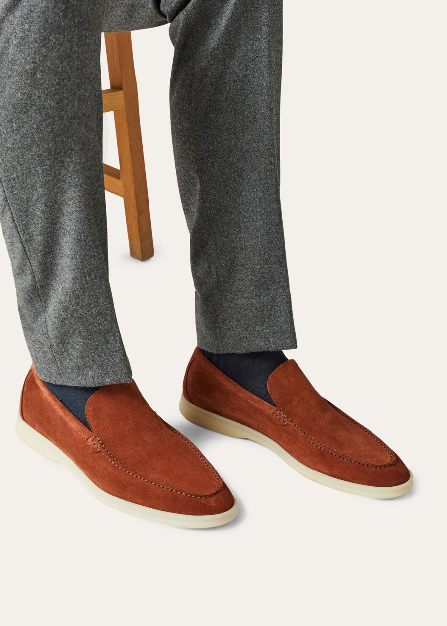 mokasyny summer walk suede rust
