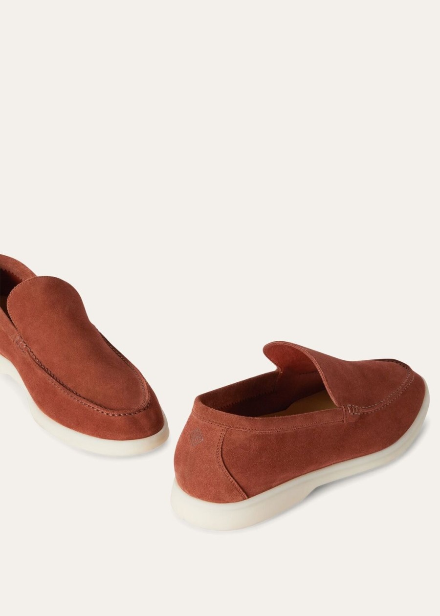 mokasyny summer walk suede rust