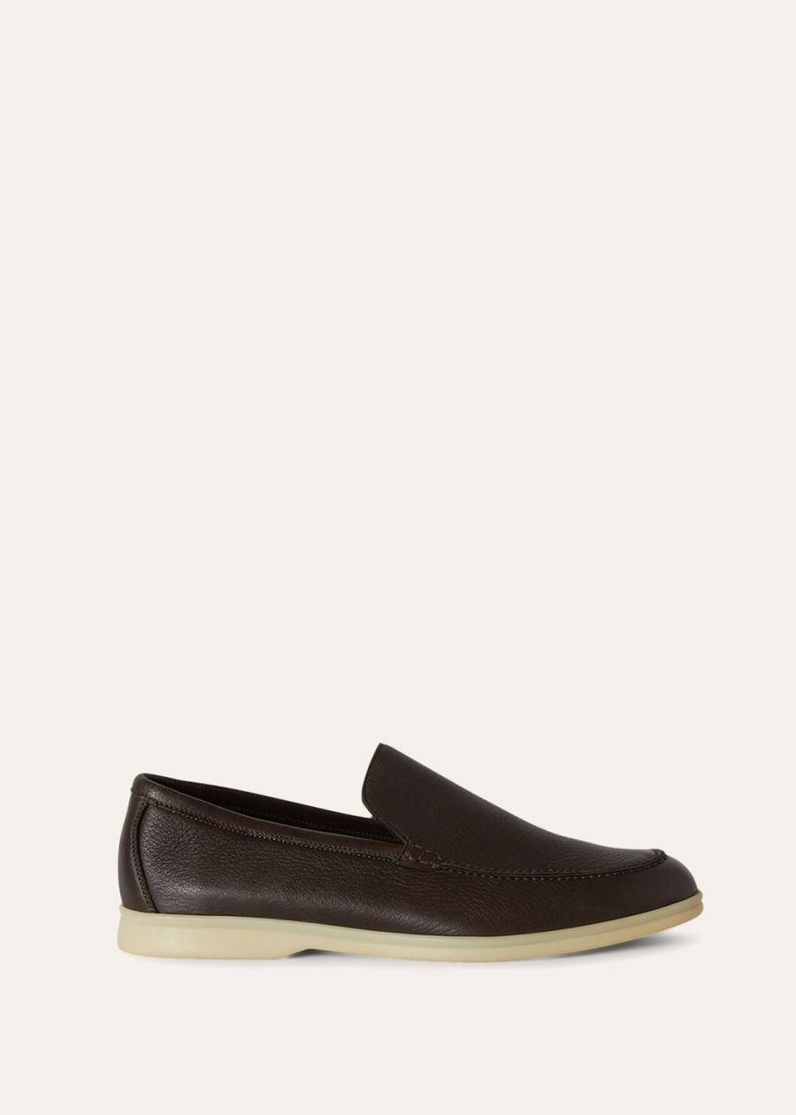 mokasyny summer walk elk leather ultra-dark brown
