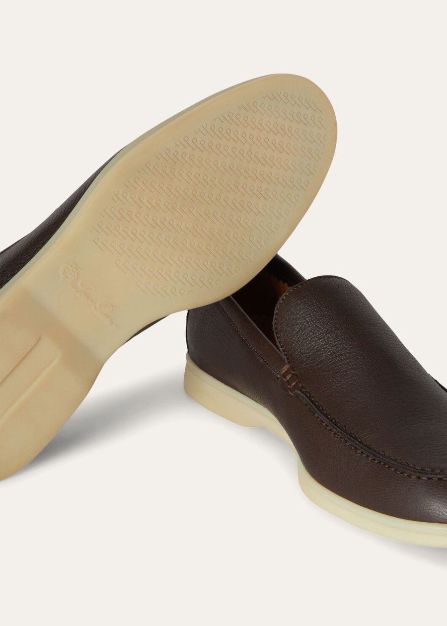 mokasyny summer walk elk leather ultra-dark brown