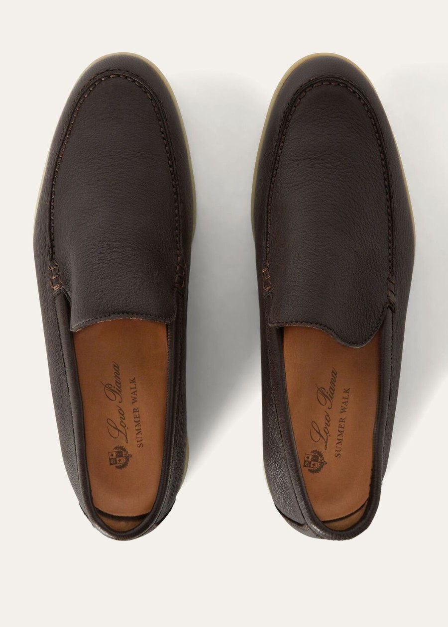 mokasyny summer walk elk leather ultra-dark brown