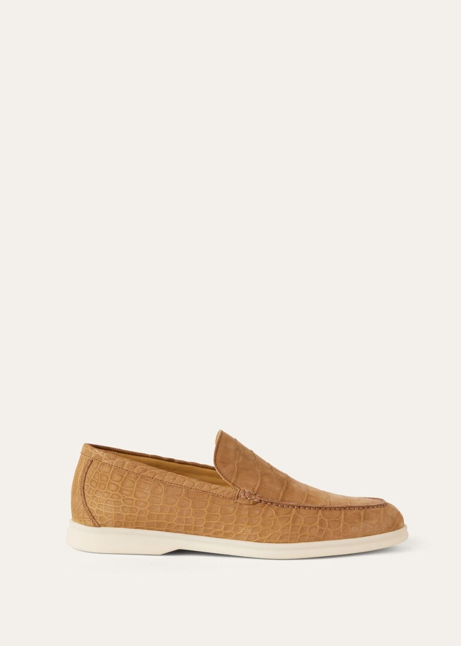 mokasyny ze skóry aligatora summer walk light cuir