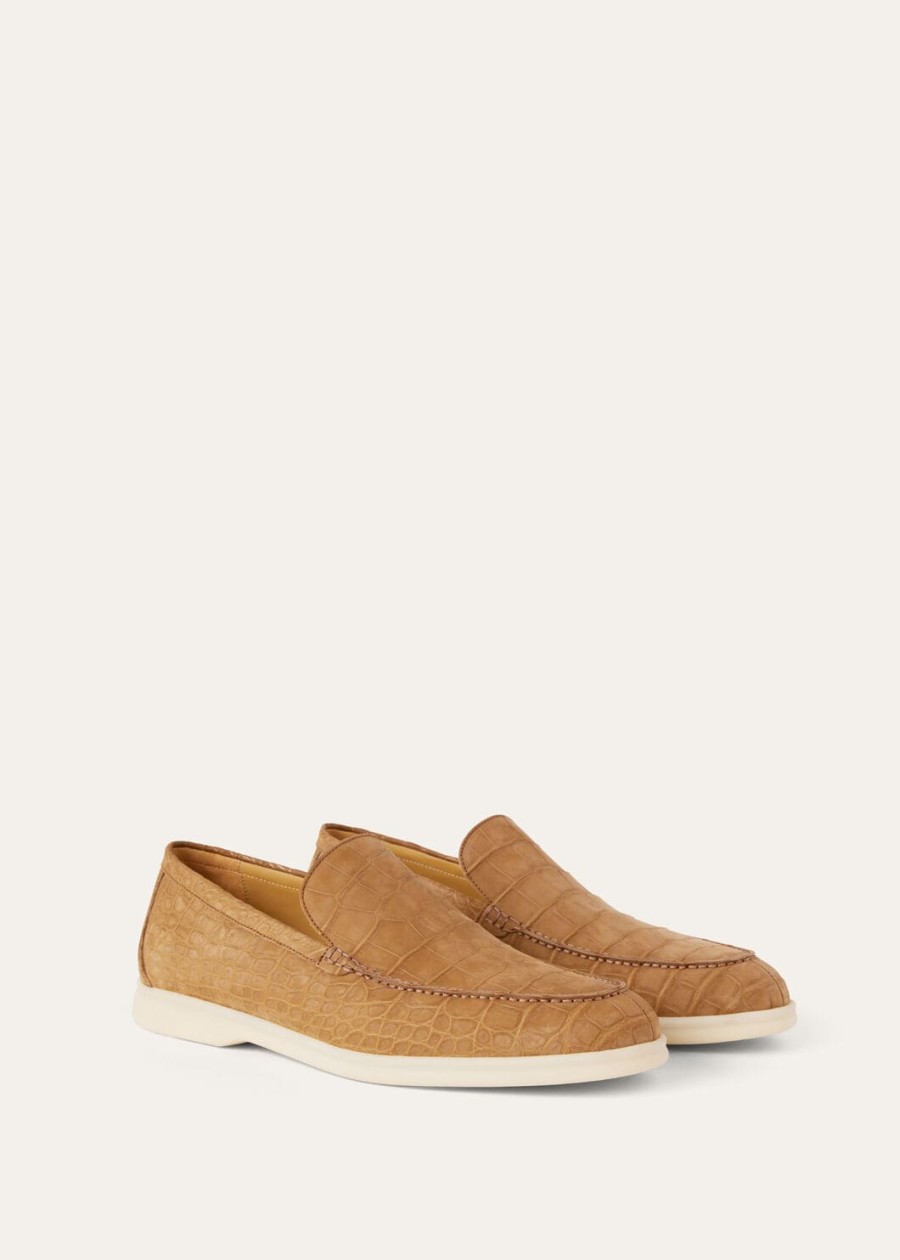 mokasyny ze skóry aligatora summer walk light cuir