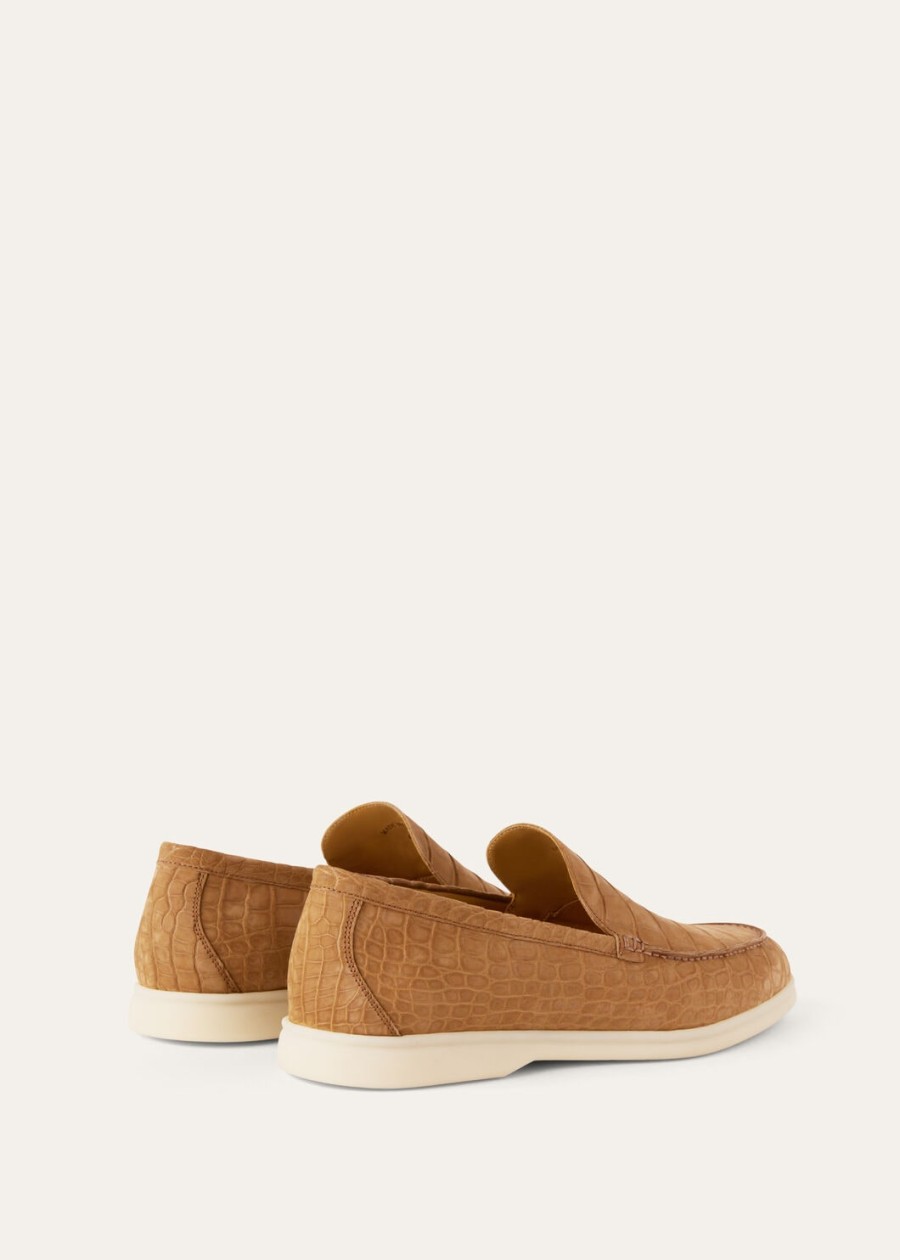 mokasyny ze skóry aligatora summer walk light cuir