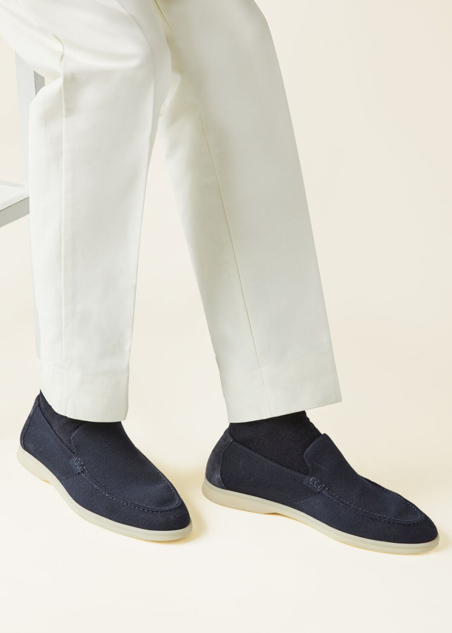 letnia dzianina walk wish navy wool