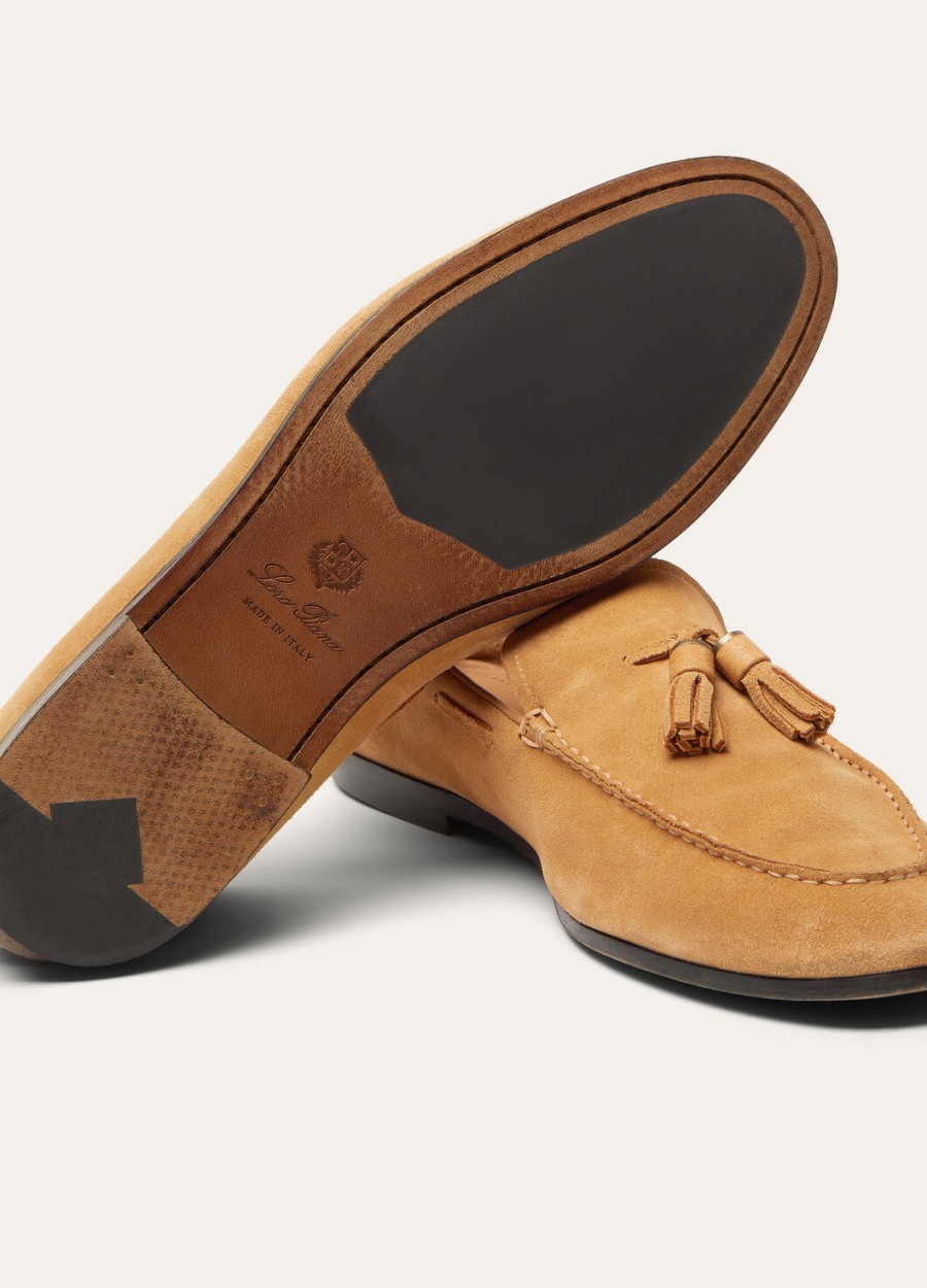francis walk classic camel calfski leather loafer