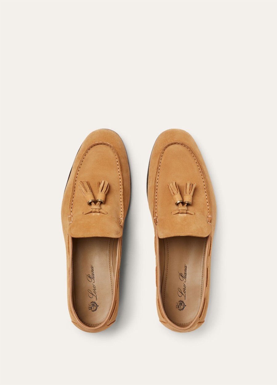 francis walk classic camel calfski leather loafer