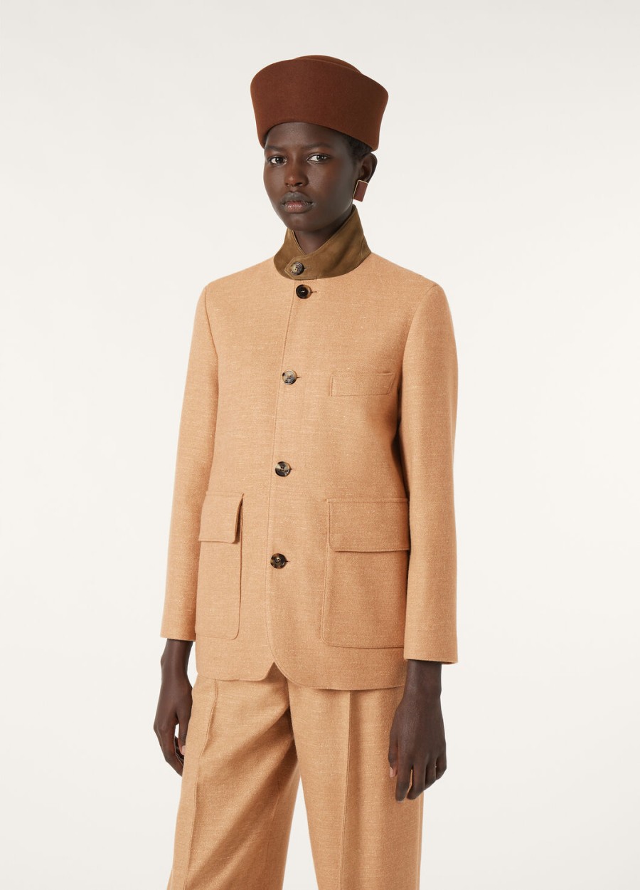 kurtka roadster mini wool z kaszmiru sunlit z wełny sand melange