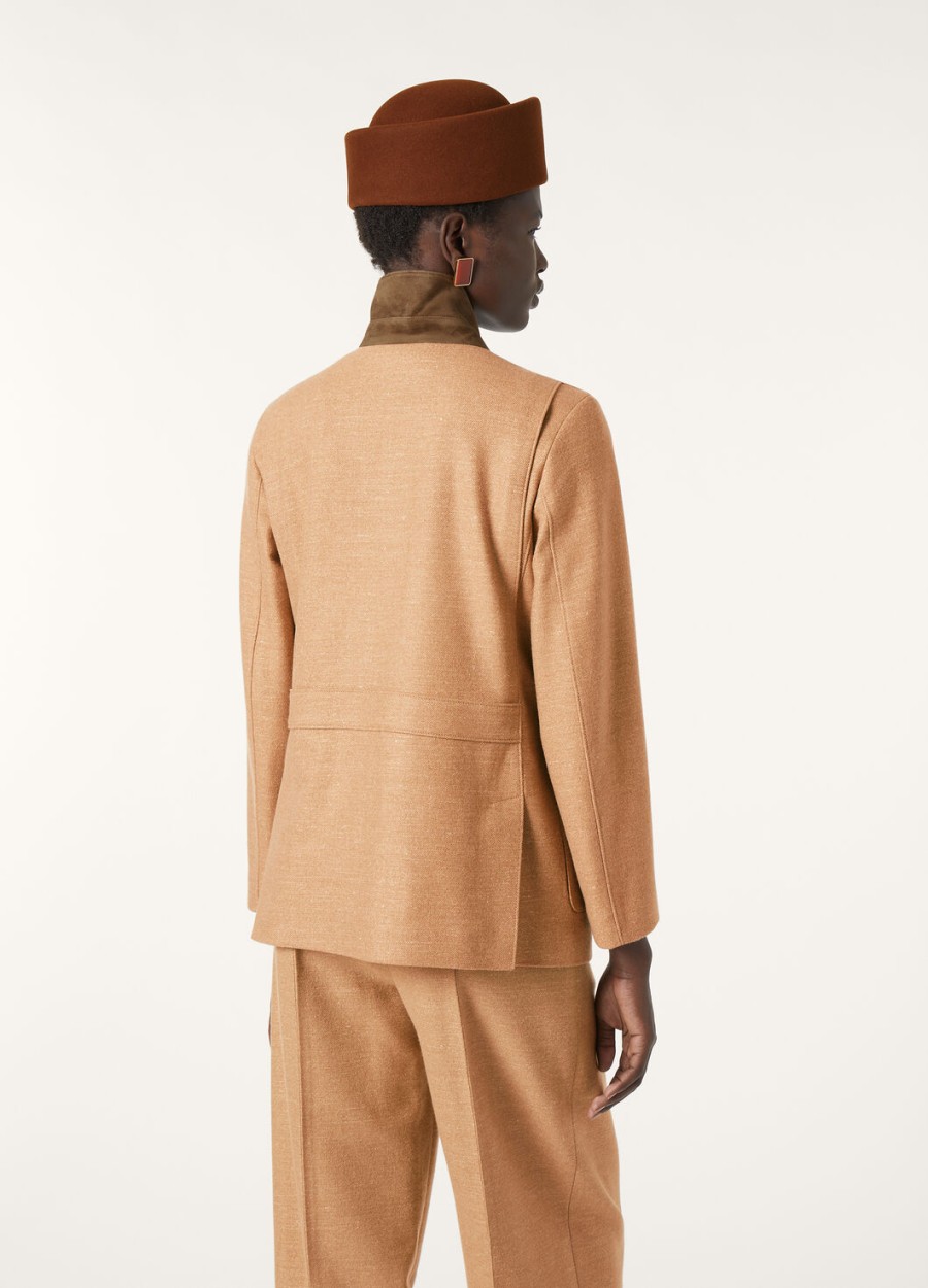 kurtka roadster mini wool z kaszmiru sunlit z wełny sand melange