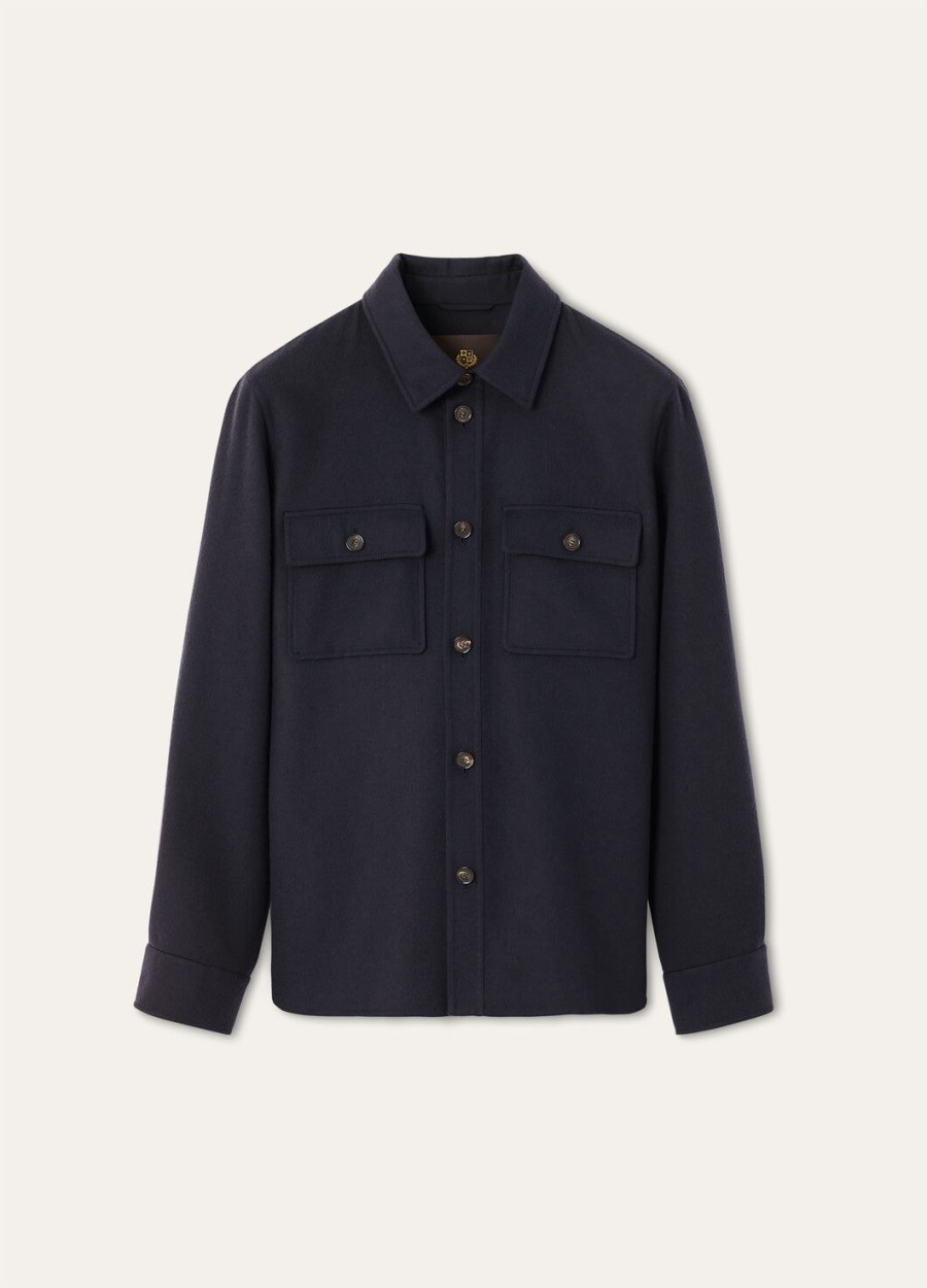 koszula oversize w kolorze granatowym jim cashmere