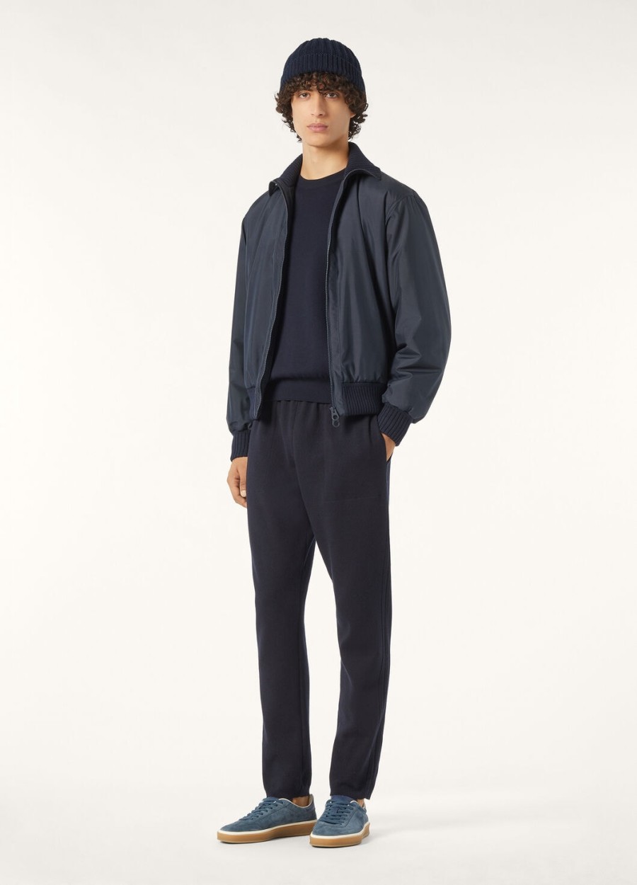 kurtka bomber denzel silk – storm system navy