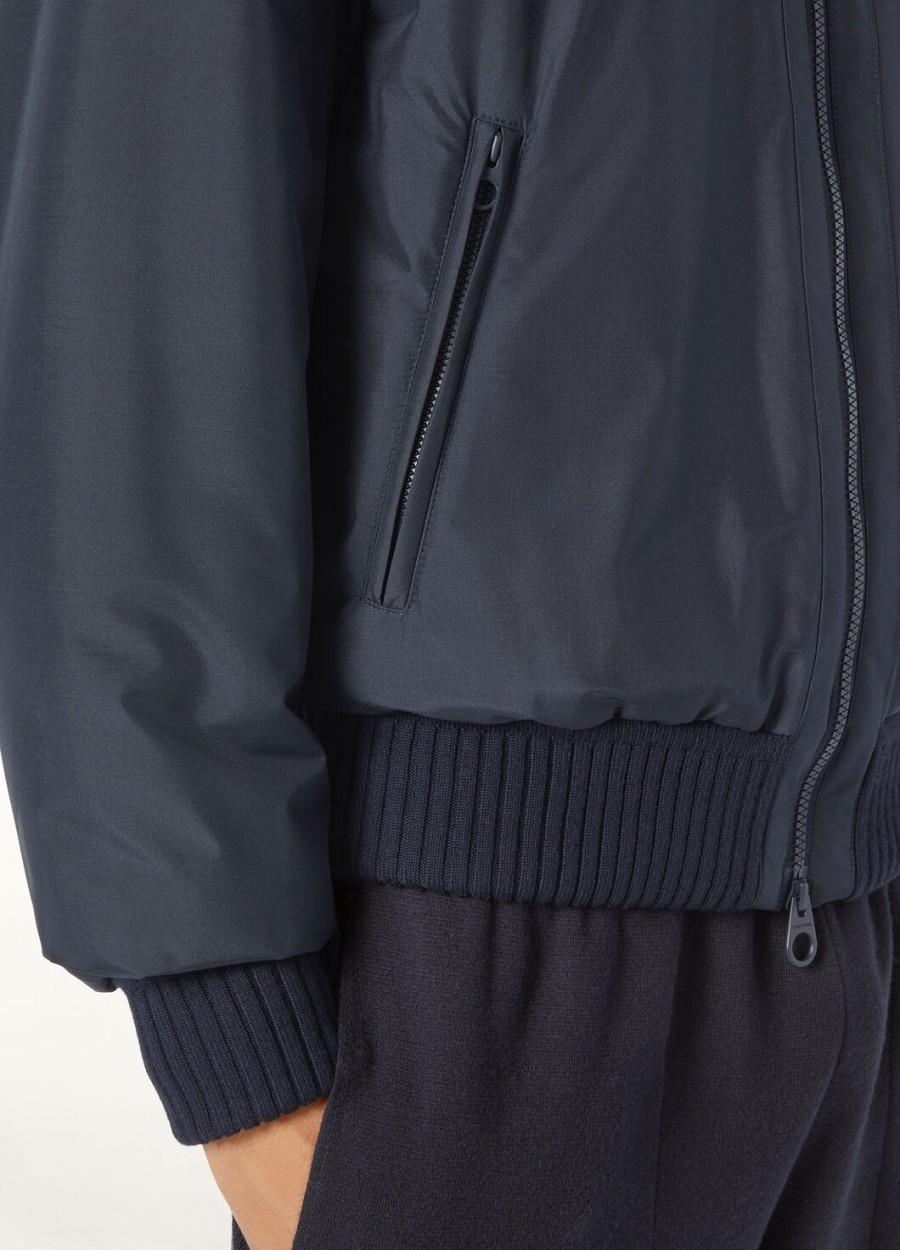 kurtka bomber denzel silk – storm system navy