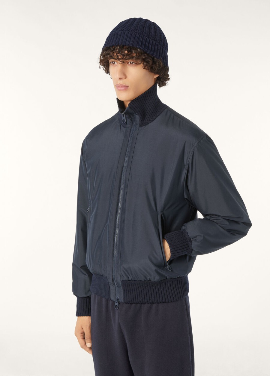 kurtka bomber denzel silk – storm system navy