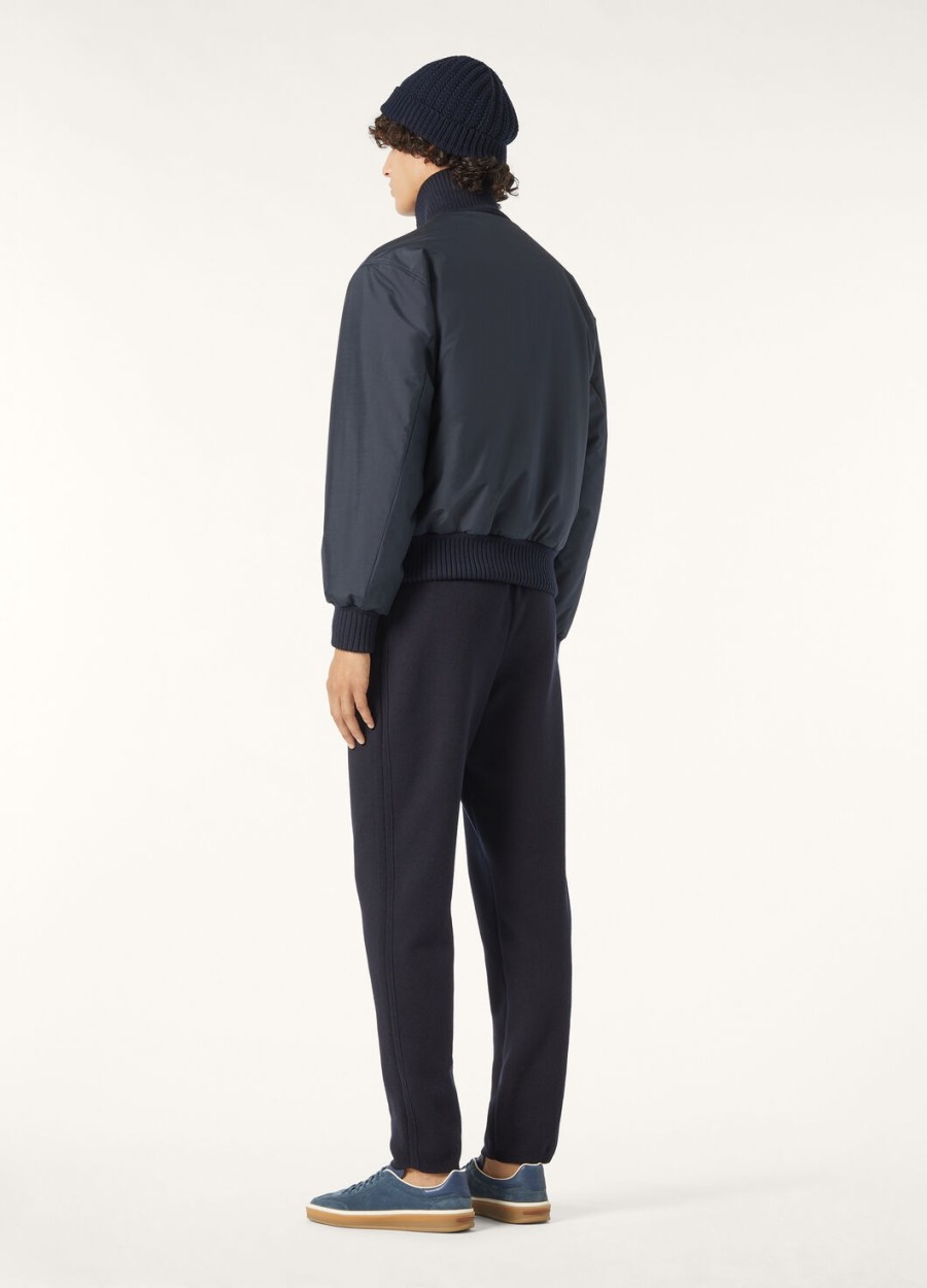 kurtka bomber denzel silk – storm system navy