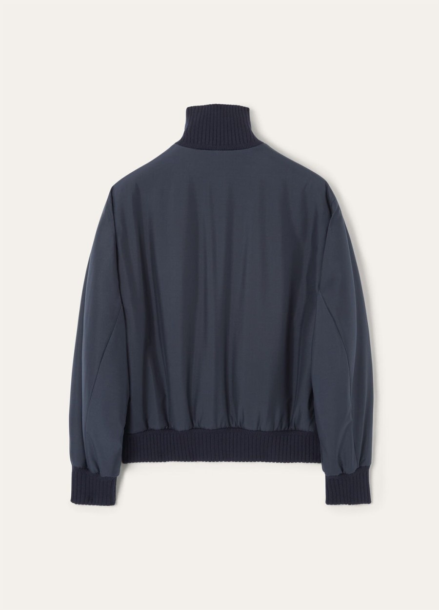 kurtka bomber denzel silk – storm system navy