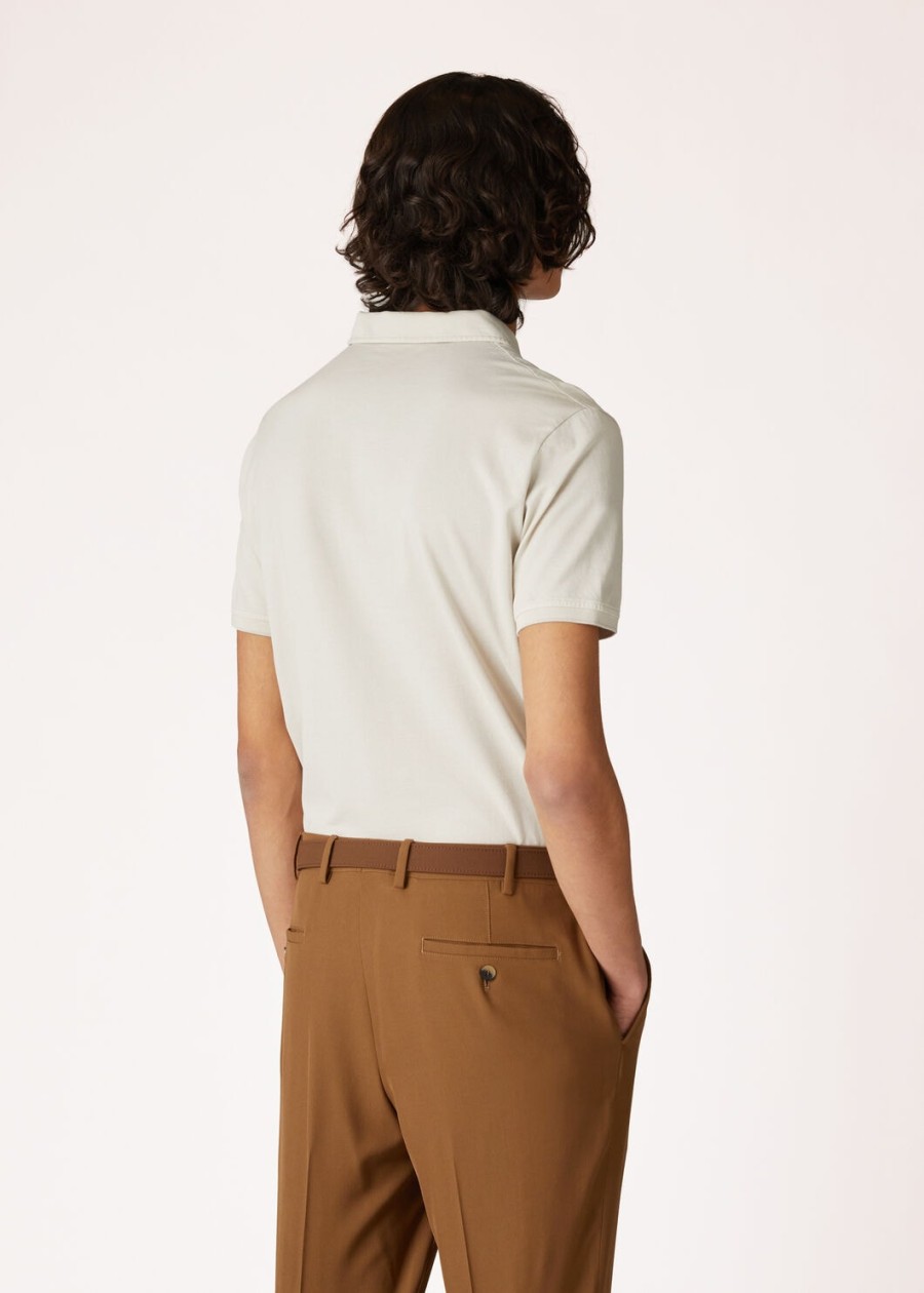 otwarta koszulka polo cotton silk ghiaccio mel