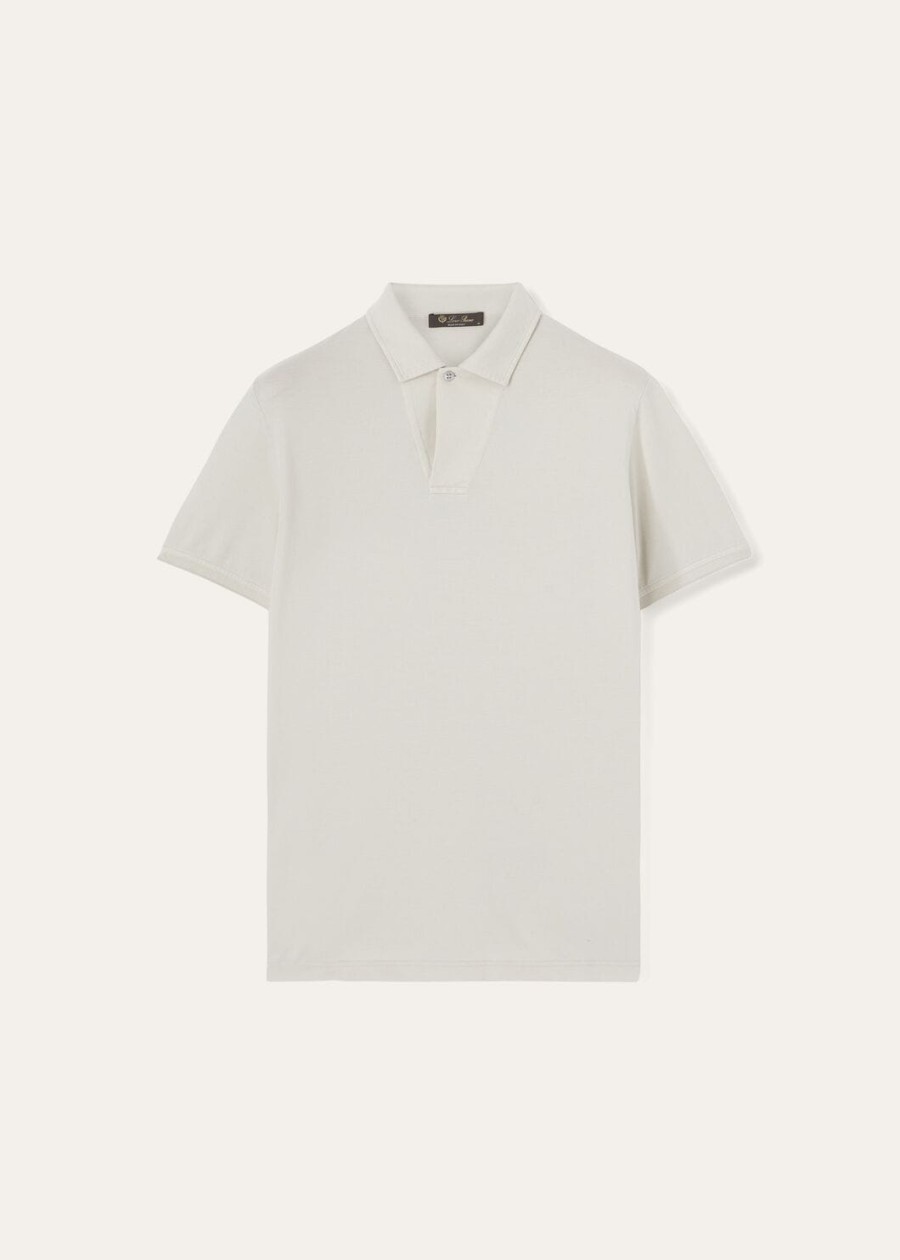 otwarta koszulka polo cotton silk ghiaccio mel