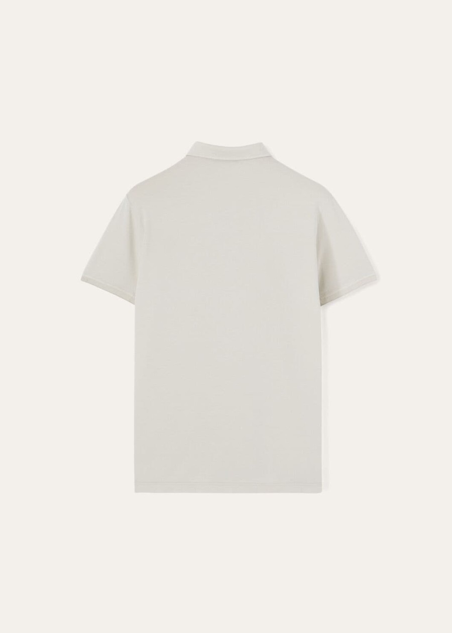 otwarta koszulka polo cotton silk ghiaccio mel