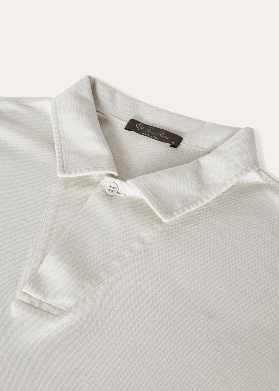 otwarta koszulka polo cotton silk ghiaccio mel