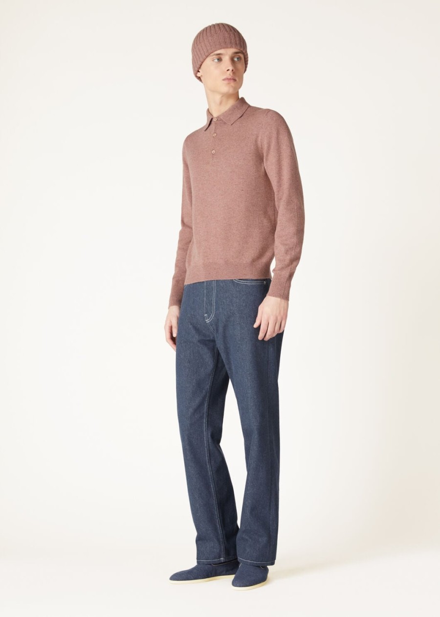 koszulka polo loro cashmere red sand mel