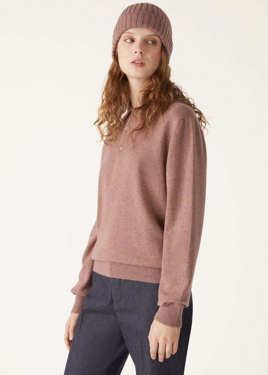 koszulka polo loro cashmere red sand mel