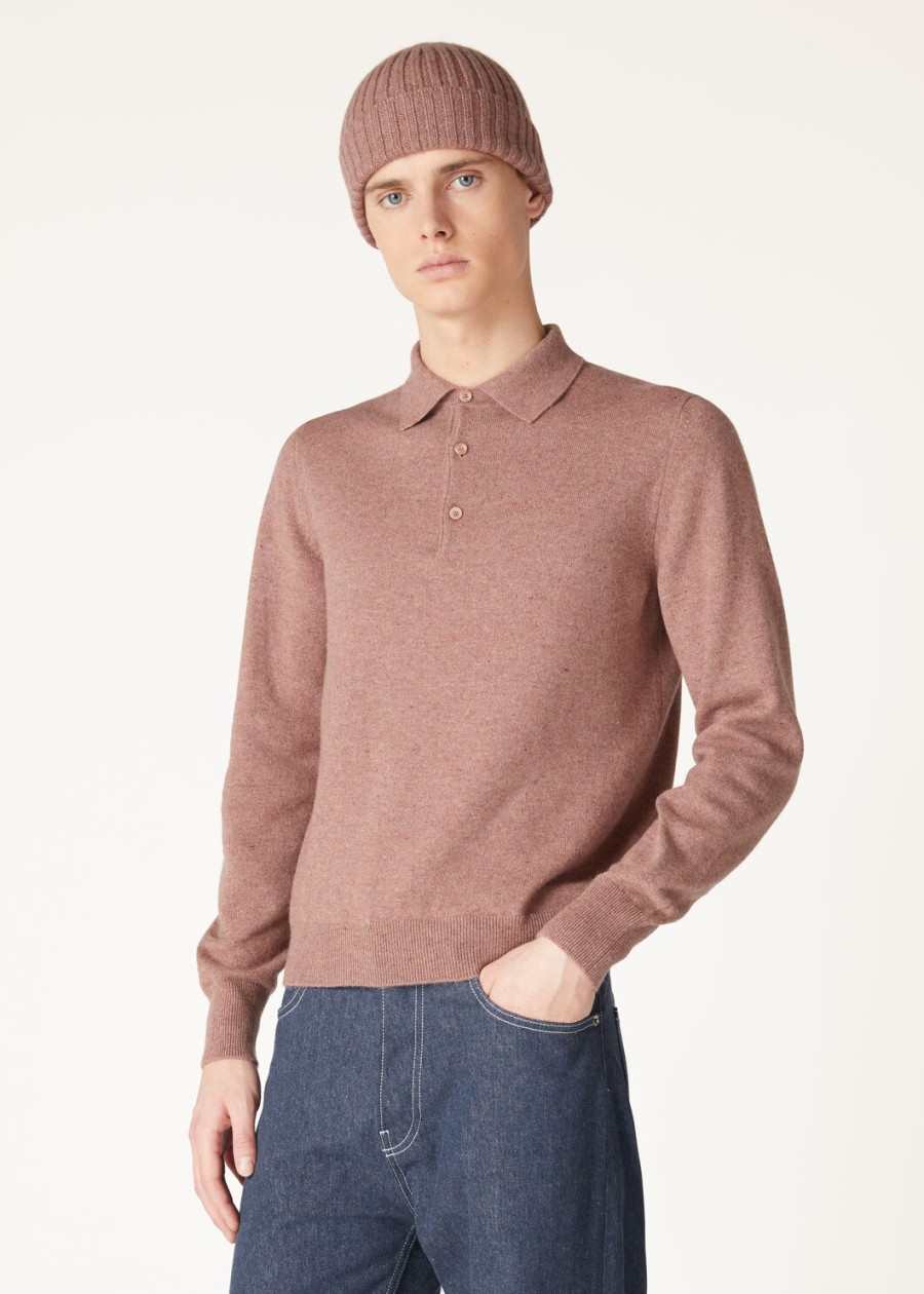 koszulka polo loro cashmere red sand mel