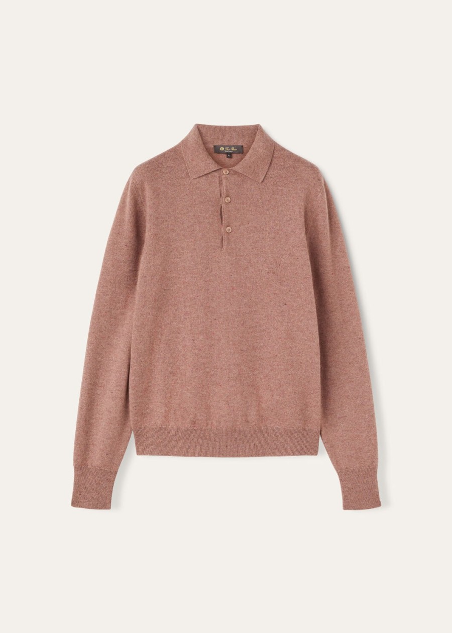 koszulka polo loro cashmere red sand mel