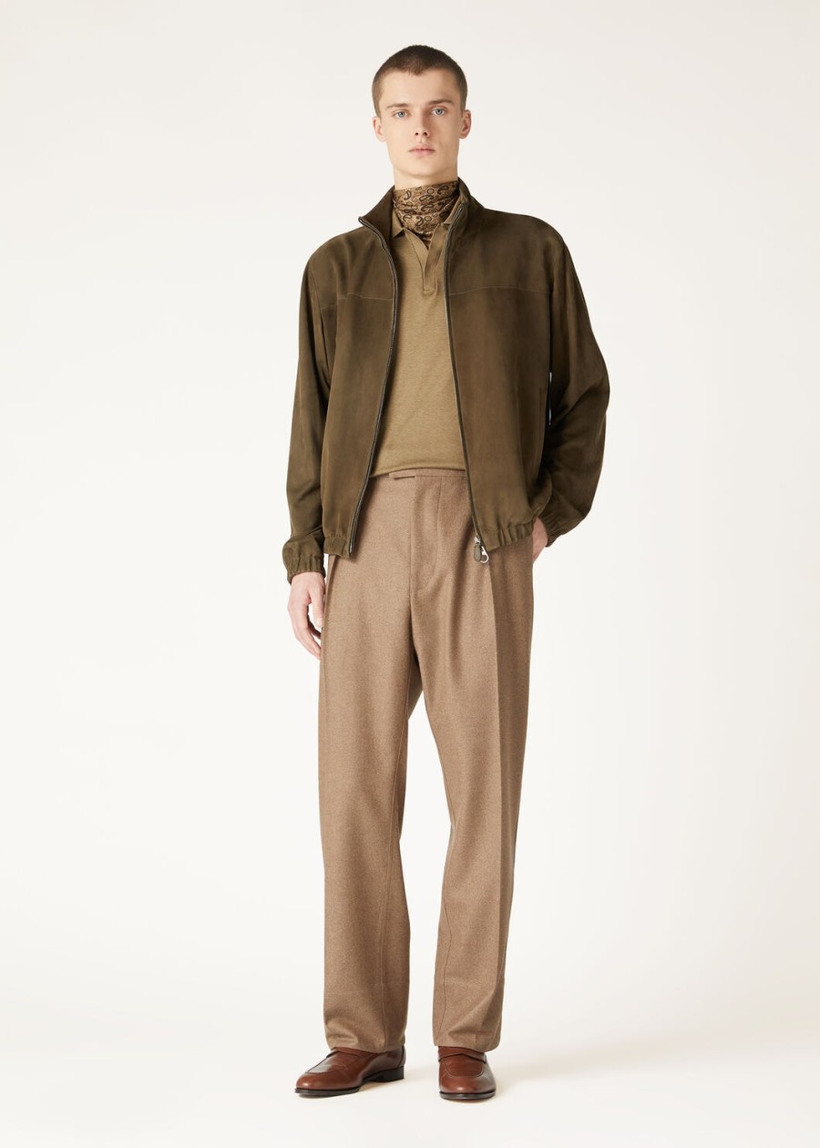 koszulka polo valpiana cotton silk w kolorze dusty khaki