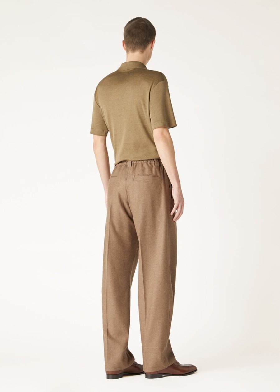koszulka polo valpiana cotton silk w kolorze dusty khaki
