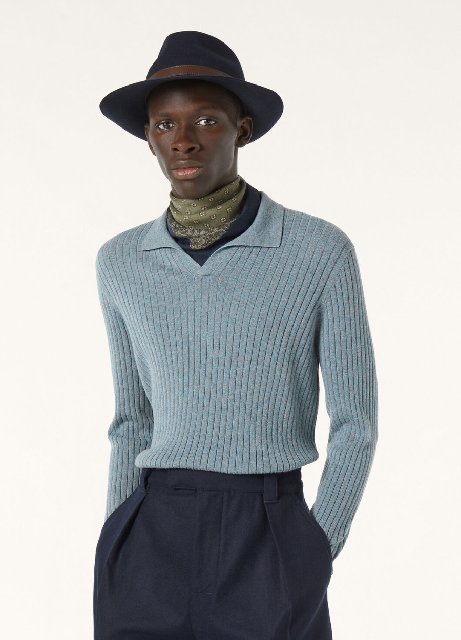 koszulka polo lexington baby cashmere sea fog melange