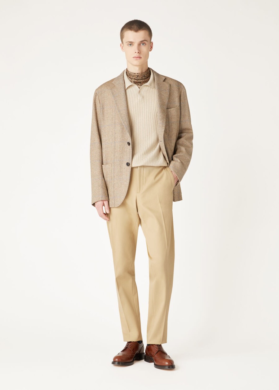 koszulka polo lexington baby cashmere w kolorze kremowym z kaszmirowym melanżem